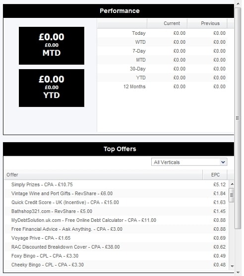 The Monetise affiliate interface is easy to navigate, with API available to affiliates wishing to customise their reports