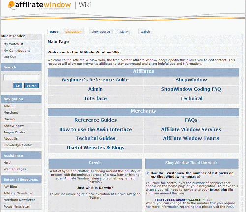 Affiliate Window's New Wiki