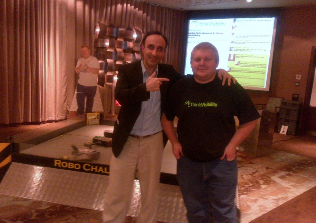 Nadeem Azam with Think Visibility's legendary organiser Dom Hodgson. Click here to see more pictures from Azam of the event