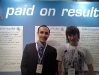 Nadeem at the Paid on Results stand with the much loved Graeme Sandwell