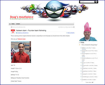 Screengrab of interview with Nadeem, CEO of Azam Marketing, in Doug Scott's controversial blog. Click here to read it