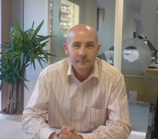 Adam Mangan in meeting room at Lateral Group's headquarters in Barbican, London, UK