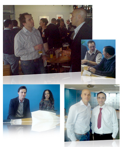 Pictures from the afternoon: attendees at Valueclick boardroom and nearby pub