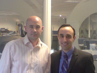 Lateral Group's Sales Director Adam Mangan with Nadeem of Azam Marketing