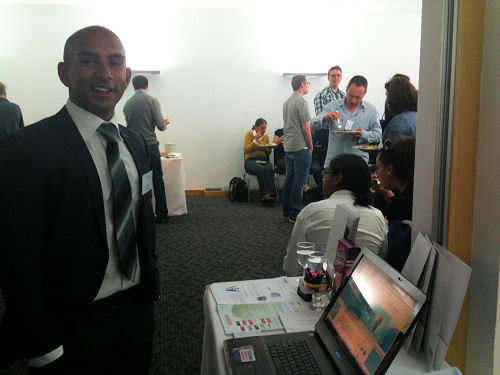 Azam Marketing's Senior eCRM Manager Ryan Ranaweera infront of our stand
